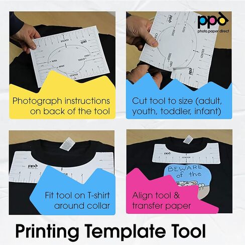 PPD Iron on Transfer Paper for Dark Fabric Compatible with Inkjet Printer, 8.5 x 11 Printable T Shirt Heat Transfer Papers Machine Washable (20 Pack) in Kuwait