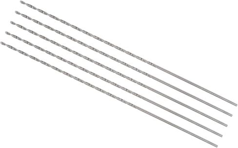 Mini Twist Drill Bit, 1mm Drill Diameter 120mm Total Length, High Speed Steel Twist Drill Bit - (Applications: for Metal Plastic and Woodwork), 5-Pieces in Kuwait