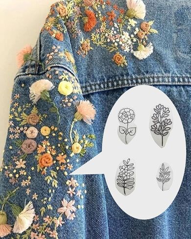 102pcs Water Soluble Hand Sewing Stabilizers，Embroidery Stick and Stitch Embroidery Paper Wash Away Stabilizers，for Embroidery Stabilizers Flower Patterns，for Hand Sewing Lover Beginners.letter&Flower in Saudi Arabia