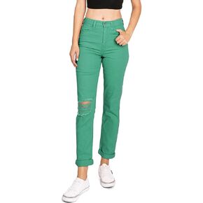 Celebrity Pink Women's Juniors High Rise Slim Fit Straight Leg Jeans