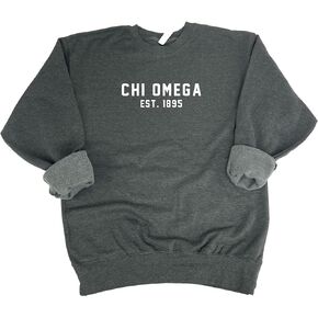Go Greek Chic Chi Omega Est. 1895 Sweatshirt