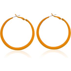 80s Hoop Earrings Colorful Hoop Earrings Neon Chunky Hoop Earrings Chunky Earrings Large Retro Exaggerated Round Hoop Earrings for Women Girls Halloween Party Vintage Holiday Jewelry