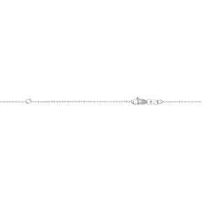 The Diamond Deal 14k Solid White Gold 1.1mm Extendable Cable Chain Necklace for Pendants and Charms with Lobster Lock (Jump Ring at 16 inch)