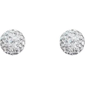 Minimalist CZ Cluster Small Ball Stud Earrings for Women Girls 925 Sterling Silver Hypoallergenic Cubic Zirconia Tiny Cute Fashion Studs Lucky Birthday Christmas Wedding Jewelry Gifts