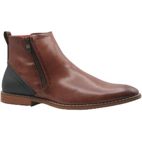 Jazamé Men's 49904 Leather Lined Double Zip Cap Toe Dress Bootie Ankle Boots in Saudi Arabia