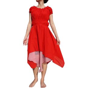 Serving Wench Full Layered Baby Doll Sleeve Soft Cotton Medieval Dress