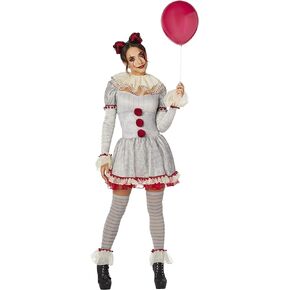 Spirit Halloween It Adult Pennywise Dress Costume | Officially Licensed | Clown Cosplay | TV and Movie Costume