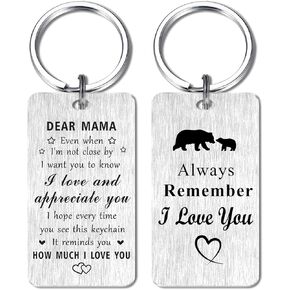 Jzxwan Mama Keychain Gifts, I Love You Mama Gifts, Appreciate Mama Birthday Gifts Mothers Day Christmas Key Chain, Mama Xmas Present