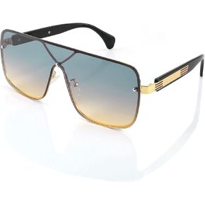 نظارة شمسية Karsaer Retro كبيرة الحجم ومسطحة ومربع للنساء والرجال نظارات شمسية سيامية كبيرة K7093 in Kuwait