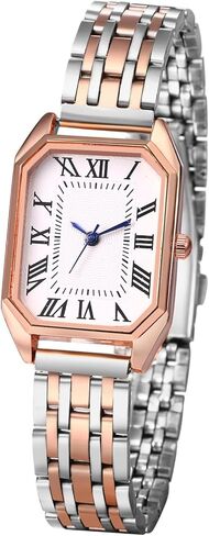Avaner Women's Square Watches Vintage Stainless Steel Quartz Wrist Watches in Saudi Arabia
