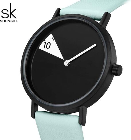 SHENGKE المرأة ووتش الجلود الفرقة سيدة الساعات رقيقة جدا الحد الأدنى المعصم للماء فتاة Reloj Mujer in Kuwait