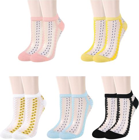 جوارب Benefeet Sox للسيدات والفتيات من الدانتيل الشفاف للكاحل جوارب شبكية رفيعة من النايلون شفافة شفافة من خلال جوارب طويلة منخفضة القطع in Saudi Arabia