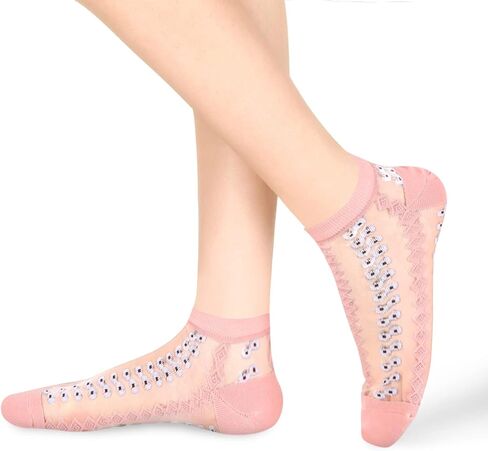 جوارب Benefeet Sox للسيدات والفتيات من الدانتيل الشفاف للكاحل جوارب شبكية رفيعة من النايلون شفافة شفافة من خلال جوارب طويلة منخفضة القطع in Saudi Arabia