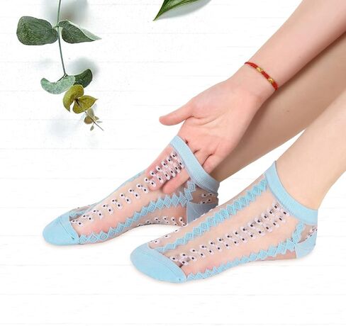 جوارب Benefeet Sox للسيدات والفتيات من الدانتيل الشفاف للكاحل جوارب شبكية رفيعة من النايلون شفافة شفافة من خلال جوارب طويلة منخفضة القطع in Saudi Arabia