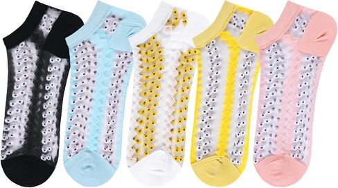جوارب Benefeet Sox للسيدات والفتيات من الدانتيل الشفاف للكاحل جوارب شبكية رفيعة من النايلون شفافة شفافة من خلال جوارب طويلة منخفضة القطع in Saudi Arabia