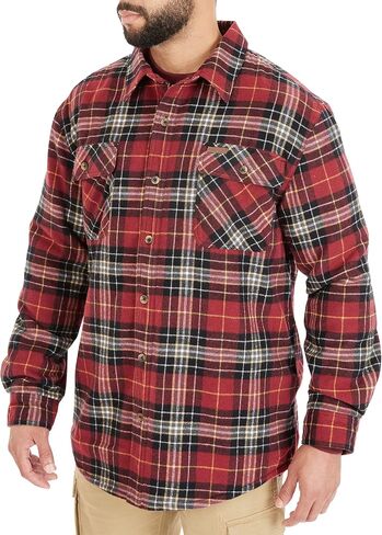 Smith's Workwear Men's Sherpa-Lined Cotton Flannel Shirt Jacket in Saudi Arabia
