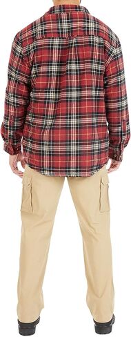 Smith's Workwear Men's Sherpa-Lined Cotton Flannel Shirt Jacket in Saudi Arabia