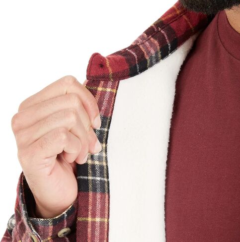 Smith's Workwear Men's Sherpa-Lined Cotton Flannel Shirt Jacket in Saudi Arabia