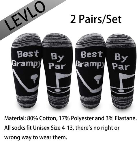 جوارب LEVLO Dad Gift Golf Lover Socks أفضل جوارب قطنية للأب/Opa/Grampy/Godfather من Par in Saudi Arabia