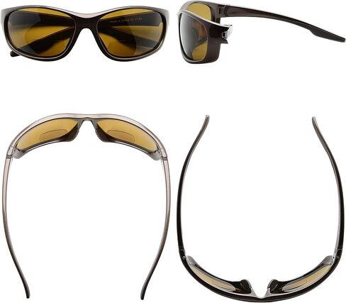 Eyekepper Polarized Bifocal Sport Sunglasses Brown Frame Brown Lens +1.5 in Saudi Arabia