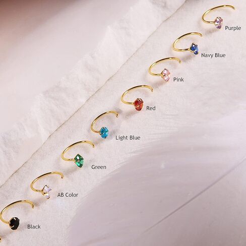 AoedeJ نصف هوب أقراط 925 فضة المفتوحة هوب أقراط زركون هوجي هوب أقراط نصف هوب أقراط للنساء in Kuwait