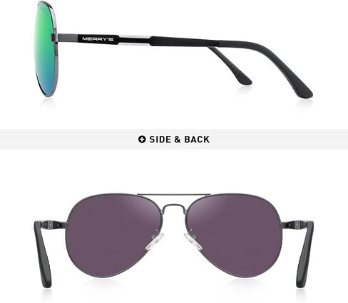 نظارات شمسية مستقطبة عالية الدقة للرجال من MERRY'S، نظارات شمسية للقيادة من الألومنيوم والمغنيسيوم S8285 in Kuwait