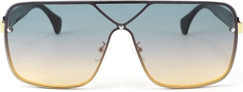 نظارة شمسية Karsaer Retro كبيرة الحجم ومسطحة ومربع للنساء والرجال نظارات شمسية سيامية كبيرة K7093 in Kuwait