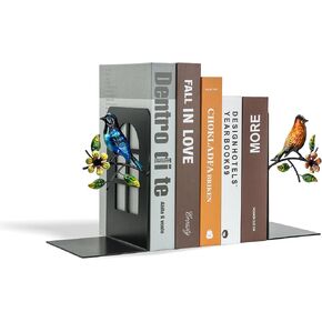 8 inch Lovers Bookends Book Ends for Shelves Decorative,Metal Book End Nonskid Book Holder Book Stopper Home Decor for Movies/CD/Video Games (Set of 2)