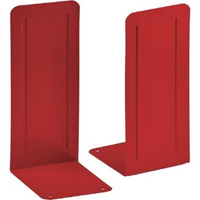 Acrimet Jumbo Premium Metal Bookends 9" (Heavy Duty) (Red Color) (1 Pair)