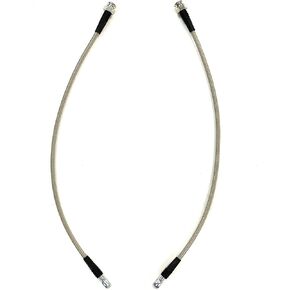 The Stop Shop Universal Braided Stainless Brake Hoses, 16" Long with 7/16" Banjo and 3/8"-24 Female End, Made in USA