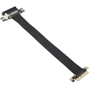 GINTOOYUN PCIE 4X Extension Cable,PCI-Express 3.0 4X Male to Female Riser Cable PCI-E 4X Extender Adapter Jumper for Graphics Card,23cm 180 Degree