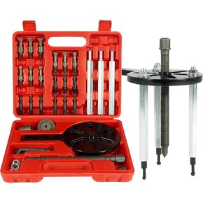 21 in 1 Bearing Puller Set Bearing Removal Tool 3 Jaw Puller with Puller Head DL1 / DL2 / DL3 / DL4 / DL5 / DL6 Fit Bearings 6005/6006/6007/6008 Heavy Duty Bearing Splitter with Box