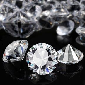 YGDZ Clear Acrylic Diamonds, 30mm Big Clear Crystals Diamond for Wedding Party Decoration Table Scatter Bridal Shower Vase Fillers, 1.5 Pounds
