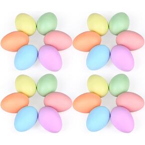 Geiserailie 24 Pcs Ceramic Nest Easter Decorative Egg Blank Eggs for Hunt Crafts Easter Decor Party Favors and Basket Stuffers Fillers (Soft Color) in Saudi Arabia
