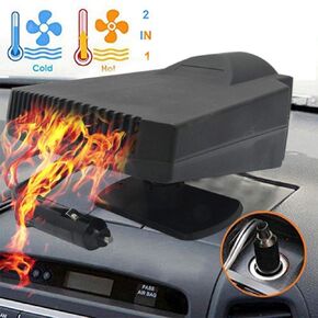 Portable Car Heater 2 in 1 200W 12V High Power Fast Heating & Cooling Fan Defrost Defogger, for Automobile Windscreen Defog & Keeping Warm