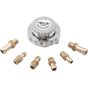Mr. Gasket - 9710 Fuel Press Regultr W/Hdwr, Chrome