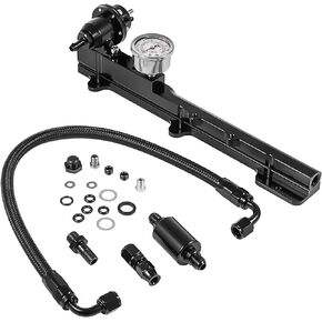 Fuel Rail Kit B-Series Swapped Engines with Fuel Pressure Regulator Gauge Fuel Bore Size Fuel Rail Kit