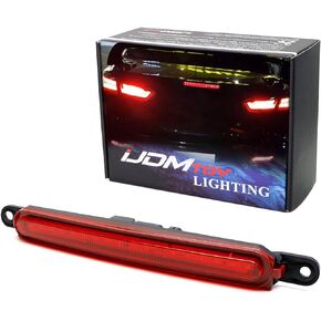 iJDMTOY OEM-Spec Dark Smoked Lens Full LED Trunk Lid Third Brake Light Bar Assembly Compatible With 2008-2016 Mitsubishi Lancer, Evolution X Sedan