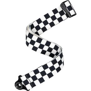 D'Addario Auto Lock Guitar Strap - Acoustic & Electric Guitar Accessories - Easy to Use Auto Locking Guitar Straps - Uses Existing Guitar Strap Buttons - Skater - Checkerboard