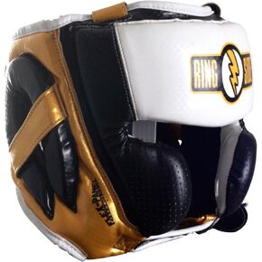 Ringside Youth Training Headgear, Black/White/Neon, Small/Medium