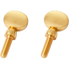 2pcs Saxophone Neck Screws, Heavy Golden Sax Neck Screw Brass Tightening Attach Sax Screw Tightener for Soprano Alto Tenor, Neck Parts Replacement Instrument Accessory