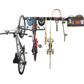 منظم المعدات الرياضية للمرآب، سلة تخزين الكرات على الحائط، رف تخزين الدراجات والخوذات، رف أدوات للتزلج على الجليد وكرة السلة وكرة القدم ومضارب البيسبول in Kuwait