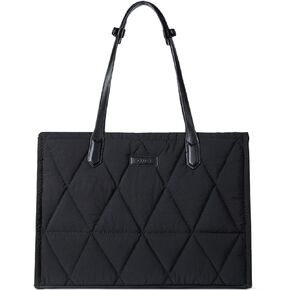 Laptop Bag for Women 15.6 inch Puffer Tote Bag Work Handbag Briefcase Shoulder Bag