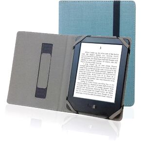 غطاء حافظة من الكتان الطبيعي لقارئ الكتب الإلكترونية مقاس 6 بوصات غطاء من القنب العالمي لقارئ الكتب الإلكترونية Sony/kobo/tolino/Pocketbook مقاس 6 بوصات (أزرق بحر إيجه) in Kuwait