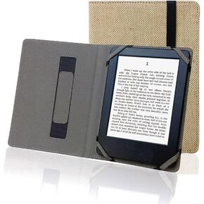 Natural Linen Case Cover for 6" ebook Reader Universal Hemp Case Cover for Sony/kobo/tolino/Pocketbook 6inch ebook Reader (Aegean Blue)