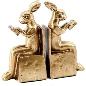 Bellaa 22883 Rabbit Bookends Studious Reading Bunny 7 Inch in Kuwait
