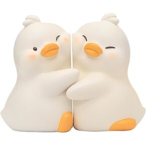 Cute Duck Bookends,Book Ends for Shelves,Resin Decorative Bookends,Creative Book Holders Stopper for Bookshelf Desk Home Office Decoration in Kuwait
