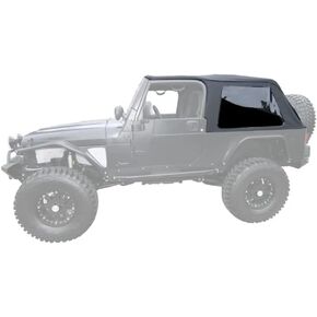 RAMPAGE PRODUCTS Factory Replacement Soft Top for Jeep Wrangler LJ | Tinted Windows, Vinyl, Black Diamond | 99635 | Fits 2004-2006 Jeep Wrangler LJ