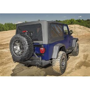 RAMPAGE PRODUCTS Factory Replacement Soft Top for Jeep Wrangler LJ | Tinted Windows, Vinyl, Black Diamond | 99635 | Fits 2004-2006 Jeep Wrangler LJ