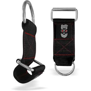 Dumbbell & Barbell Loading Straps | Attachment Straps for Dips, Pullups, Squats | Ultra Strong, Heavy Duty & Secured | Attach any Dumbbell & Barbell to any Dip Belt | 8" & 6" Straps Included